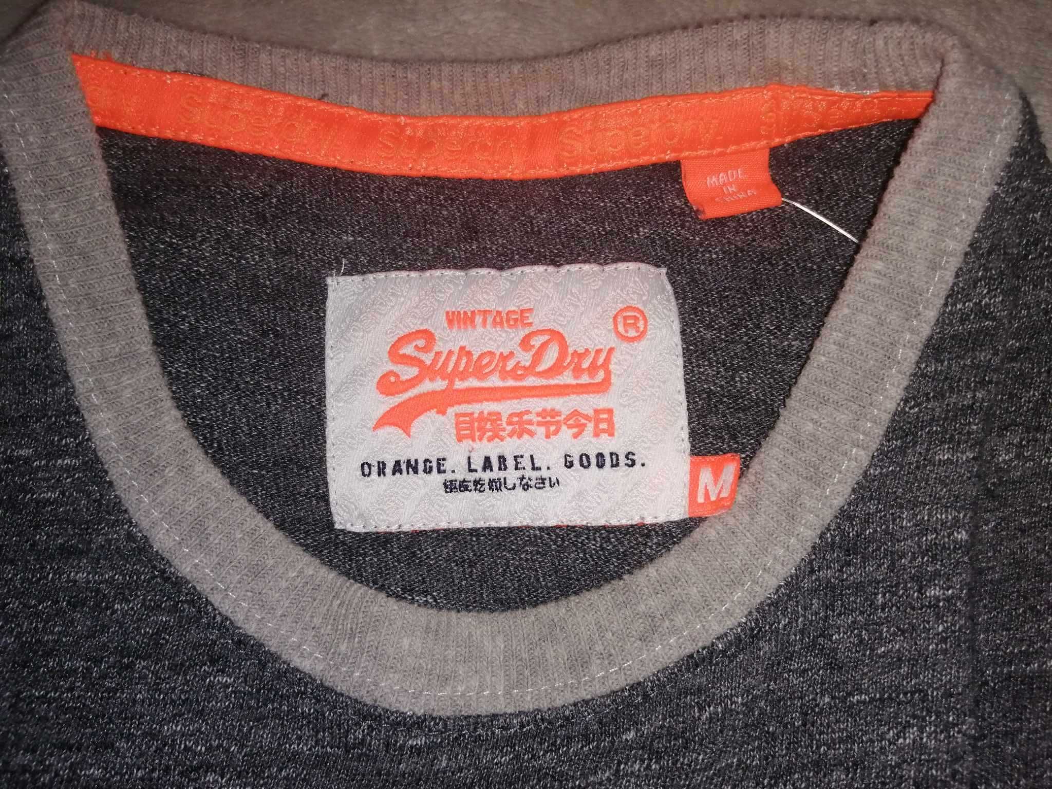 SUPERDRY Vintage Orange Label Koszulka Męska M Oryginalna Super Stan