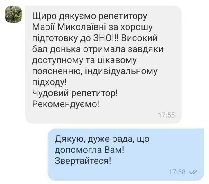 Репетитор української мови ПОЧАТКОВІ, ЗНО/НМТ, МОТИВАЦІЙНІ ЛИСТИ, к/р