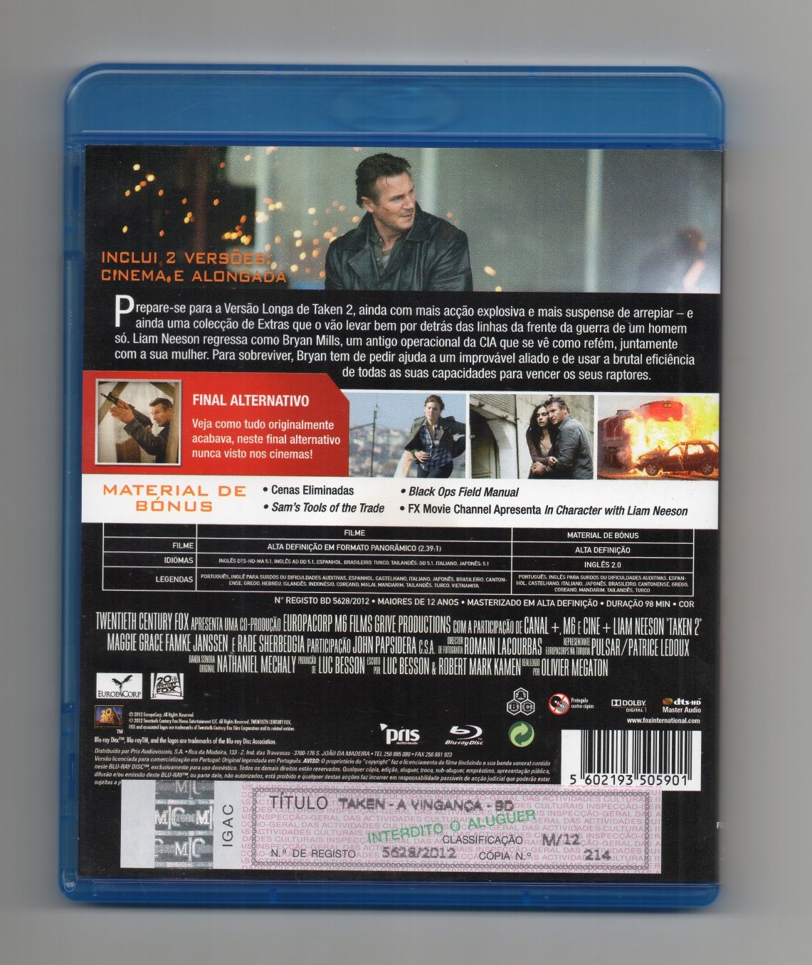 Blu-ray Taken 2 - A Vingança