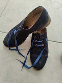 Sapatos azuis camurça estilo Oxford tamanho 36