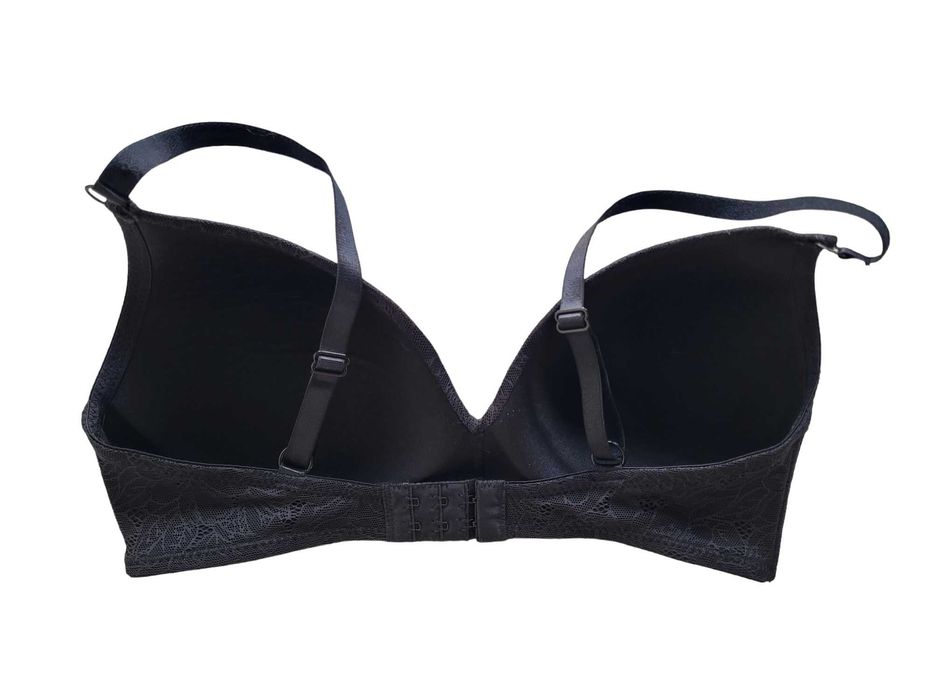 Czarny koronkowy stanik biustonosz bez fiszbin 75D CARRY bielizna