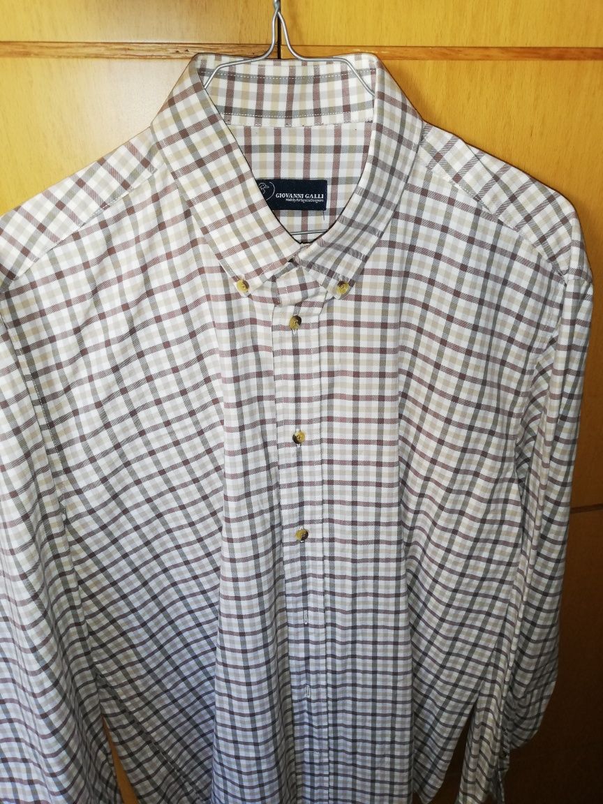 Camisa xadrez Giovanni Galli Tamanho L