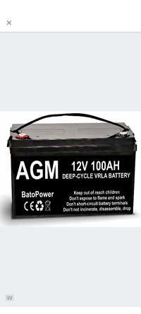 AGM 12 volt 100 ah na gwarancji