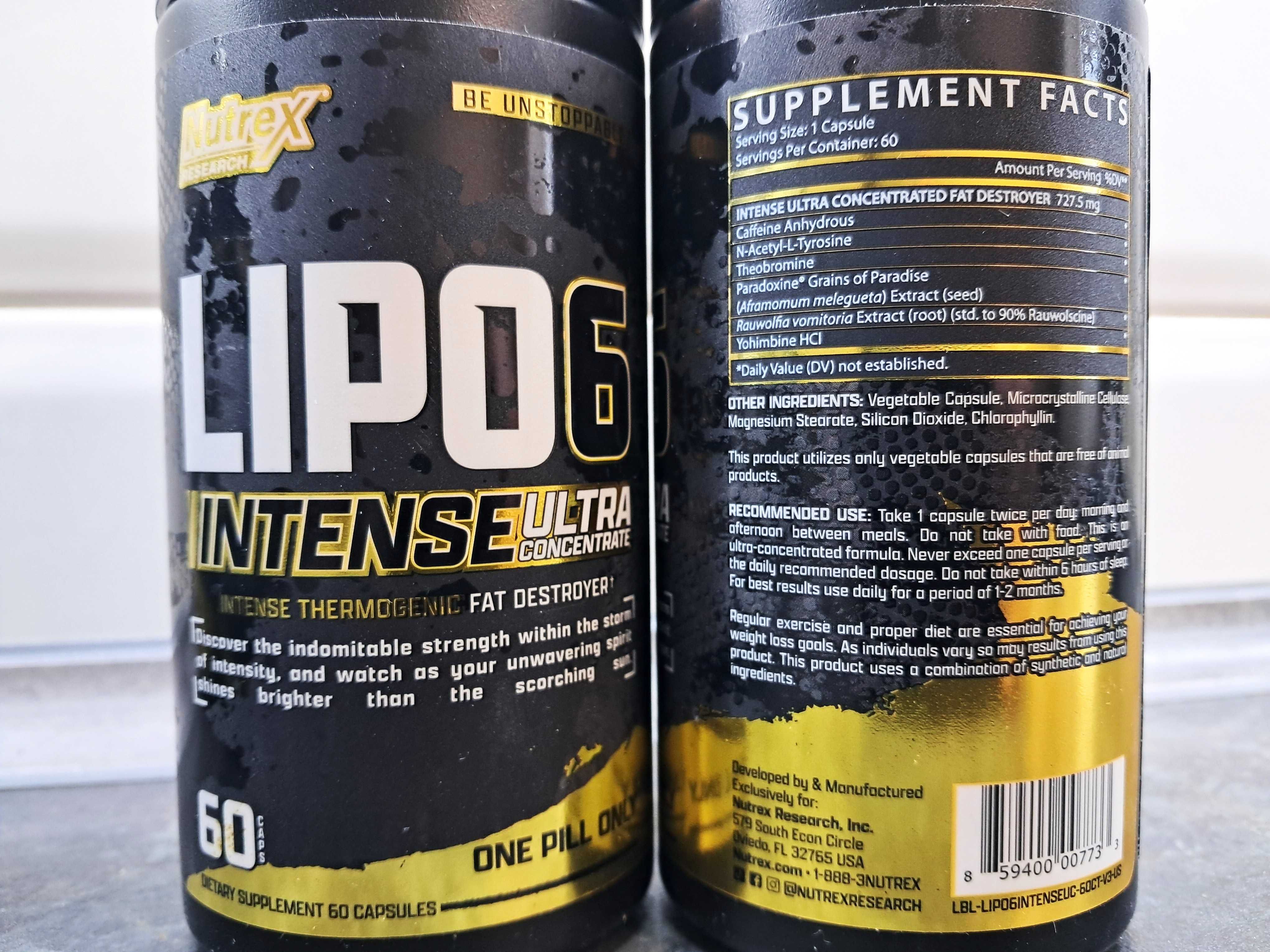 Nutrex, Lipo-6 Black Intense (60 капс.), жиросжигатель