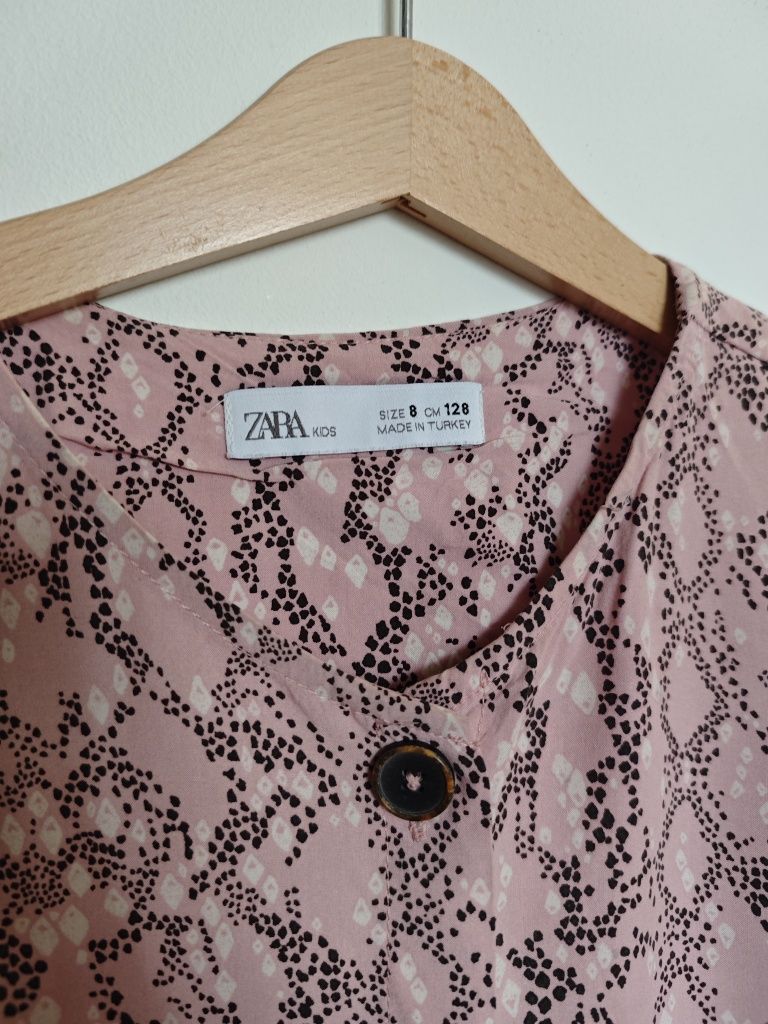 Sukienka Zara r.138 rożowa panterka