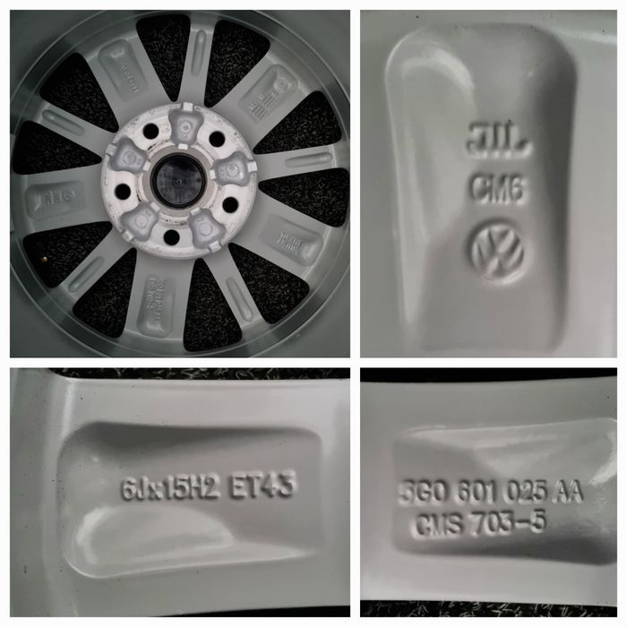Felgi Alu 15" VW Golf VII VI V Touran Caddy 5x112 SuperStan Oryginalne