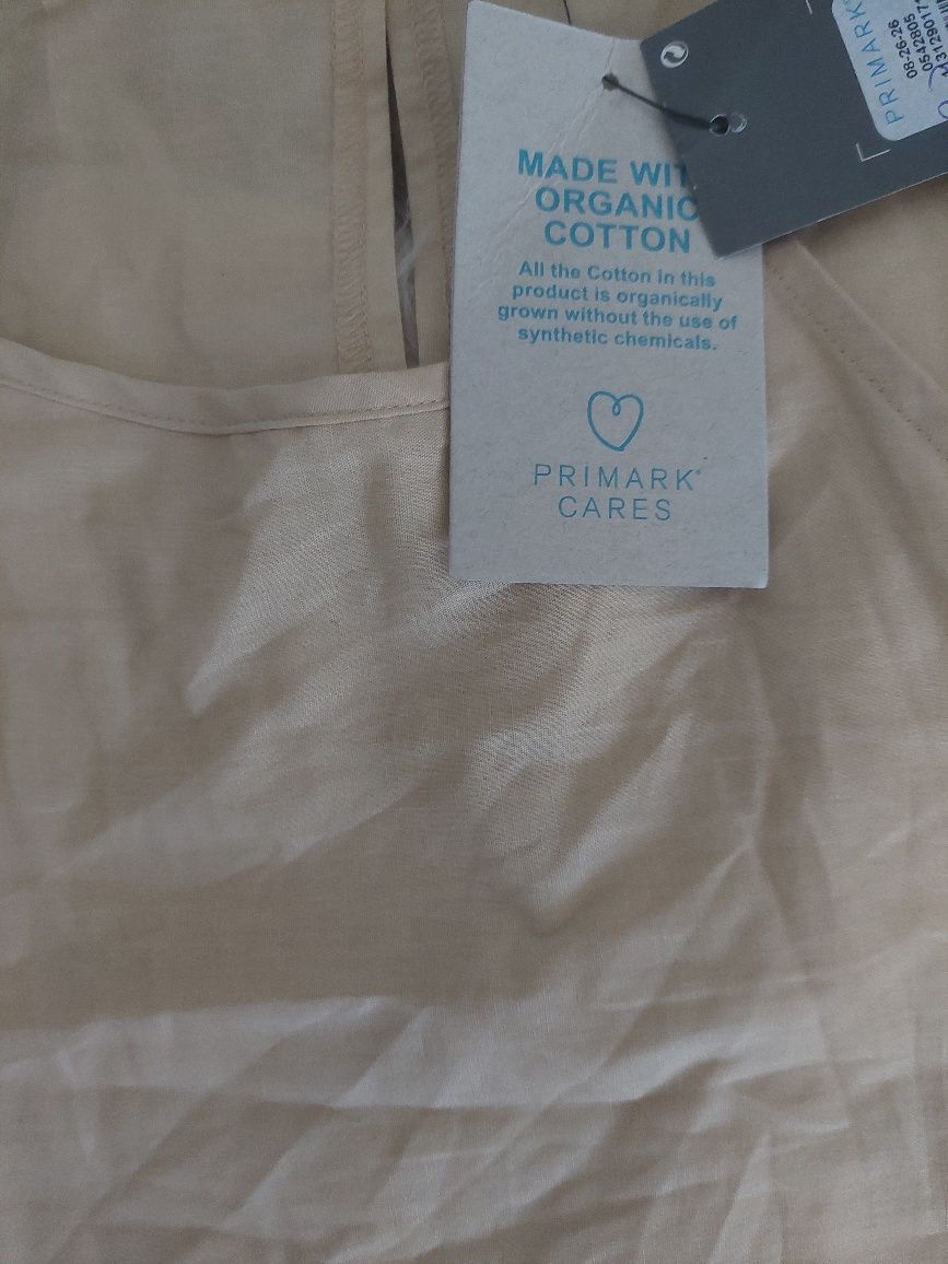 Nowa beżowa bawełniana bluzka primark xl