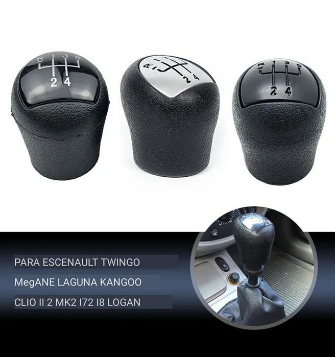 Manete RENAULT alavanca punho mudança Clio Megane Captur Laguna Kangoo