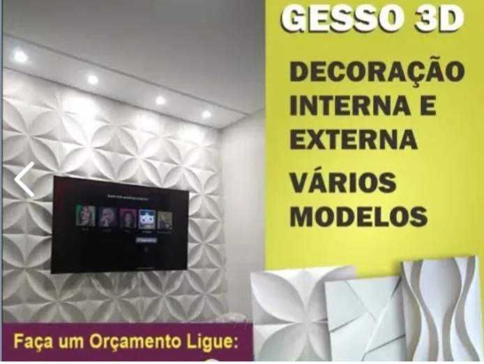 Placas  de Gesso 3D Decorativas