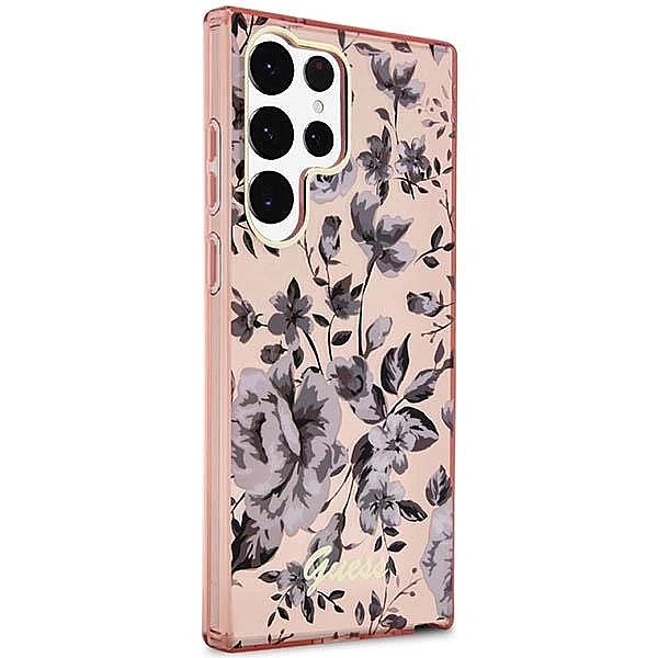Etui Guess Flower Collection na Samsung Galaxy S23 Ultra - różowe