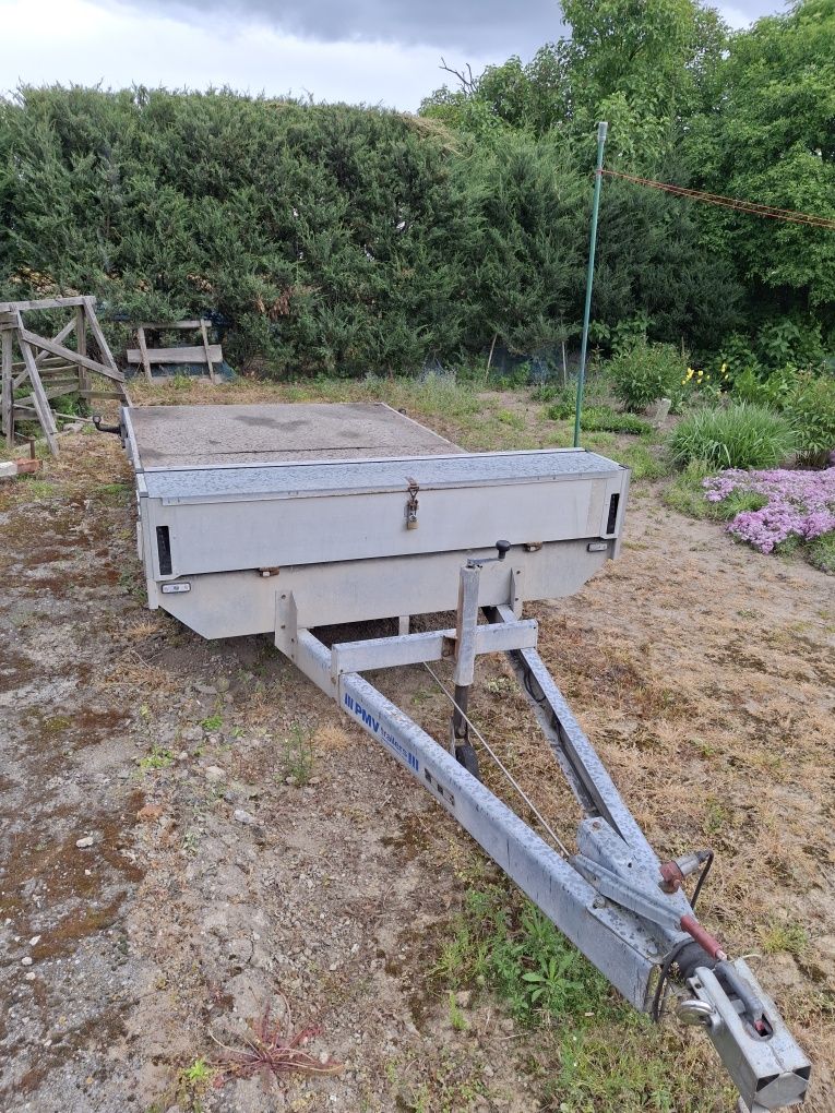 Przyczepa dwuosiowa 3.5m / demontowane burty