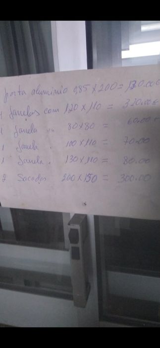 Portas sacada e janelas aluminio