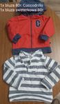 2x bluza z kapturem Coccodrillo 80r. Chłopięca rozpinana,sweter chłopi