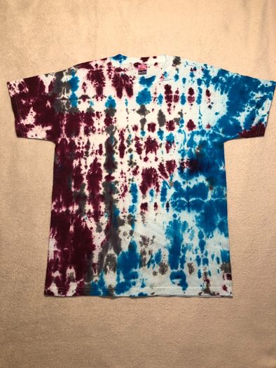 Tie dye koszulka T-shirt ręcznie barwiona Fruit of the Loom M