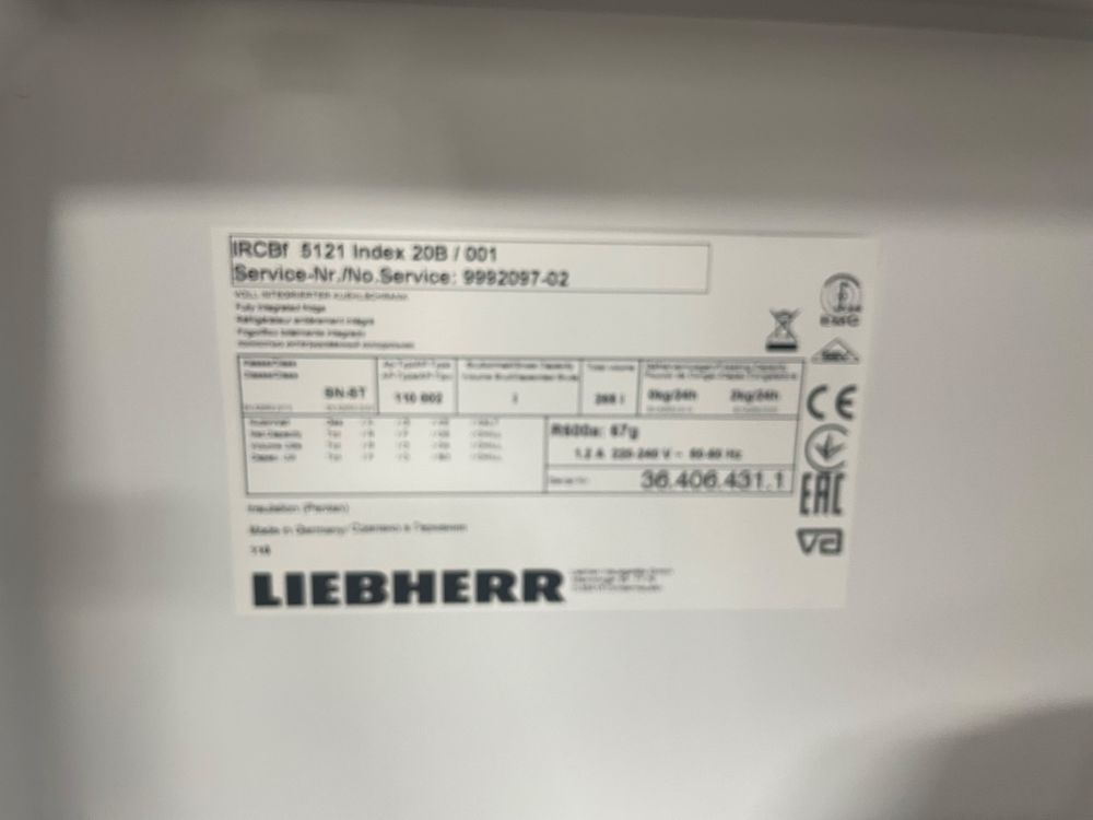 Вбудований холодильник Liebherr IRCBf 5121 wifi connect «зона льох»
