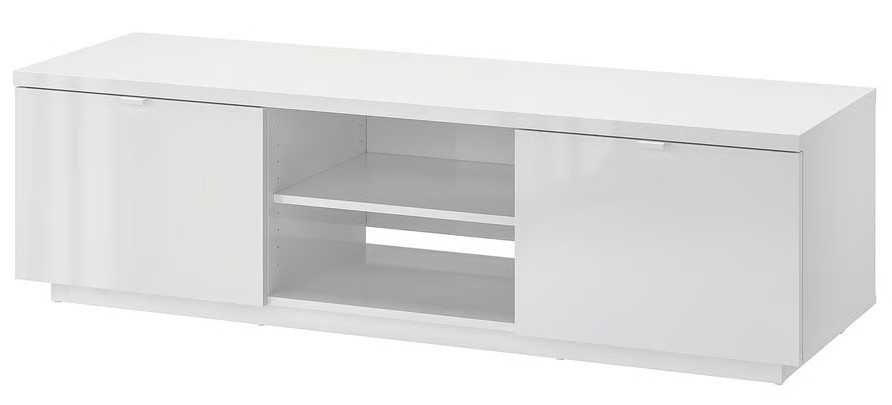 BYÅS - Móvel TV, brilho branco, 160x42x45 cm