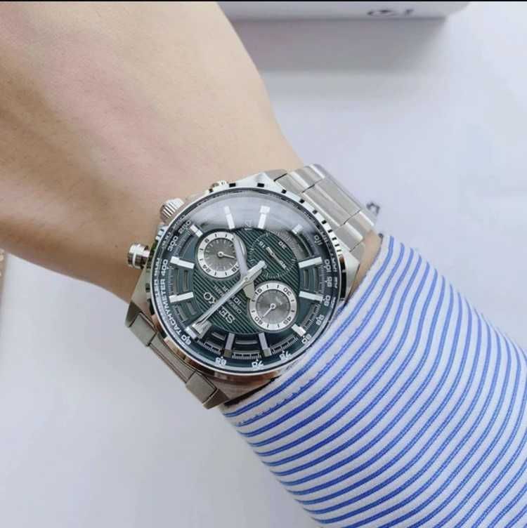Оригинал! Часы мужские Seiko SSB405P1 хронограф годинник 100М