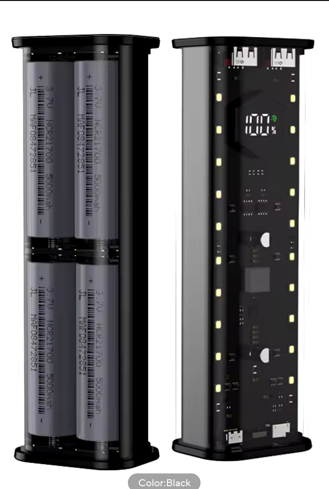 Корпус-кейс DIY 21700 16000mAh Павербанк  Powerbank