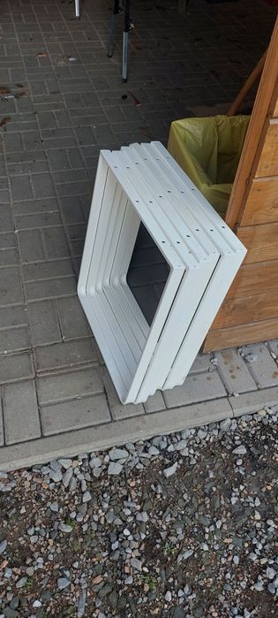 Nogi stalowe do ławy,stolika,ramki biale