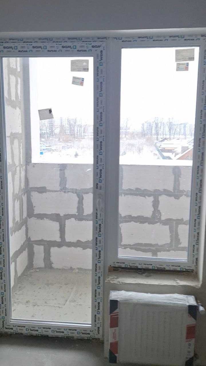 Балконний блок+ склопакет (двері + вікно) двокамерний