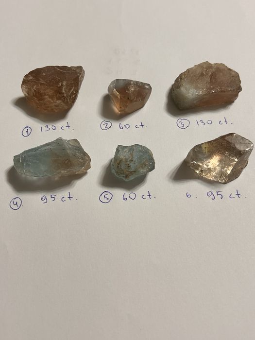 Камни топазы сырье под огранку