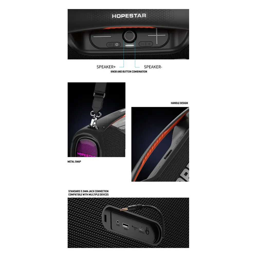 Hopestar A60 100w - Bluetooth колонки чорні  (Оригінал) Є в наявності