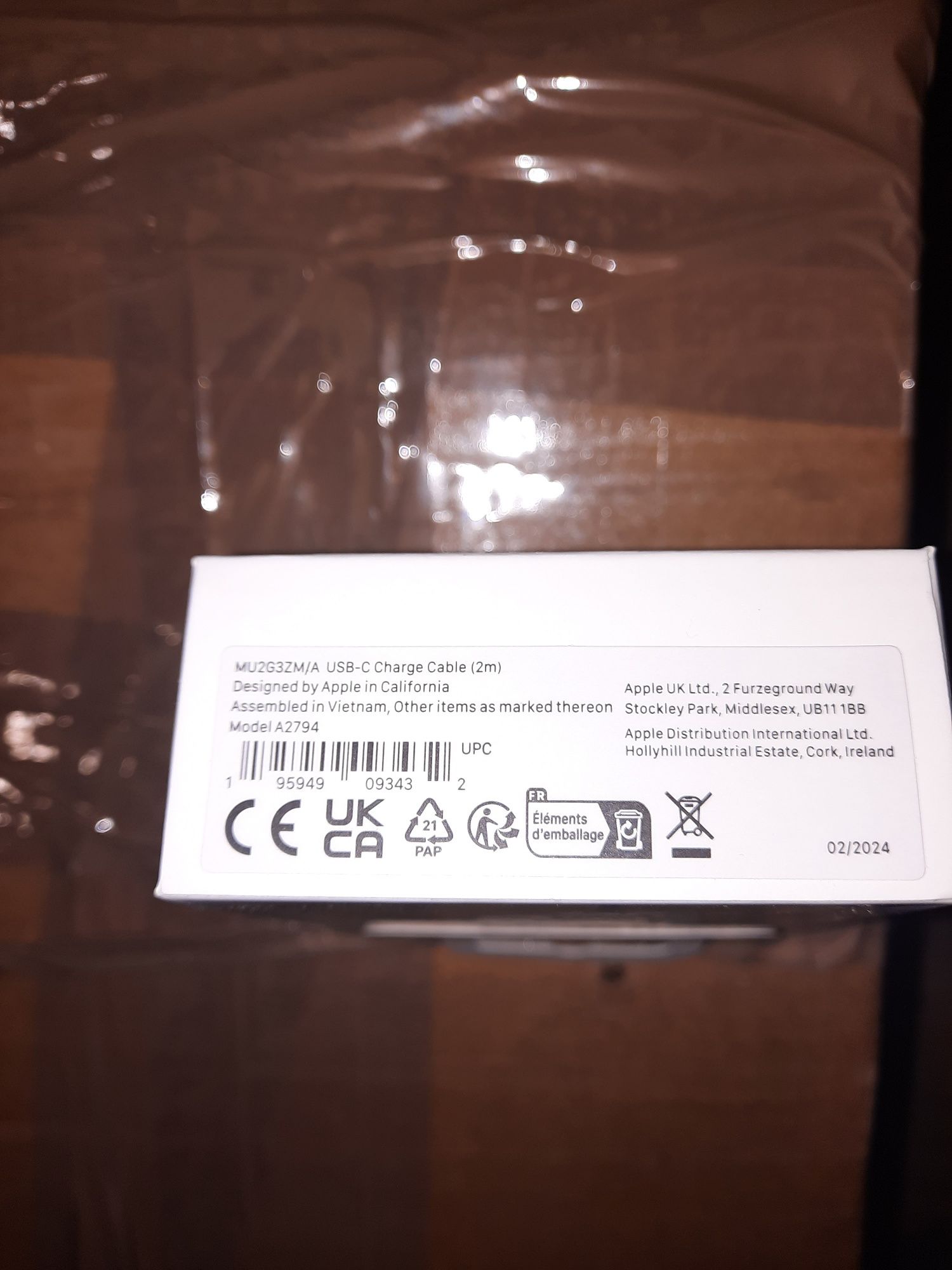Ładowarka APPLE USB C 2M