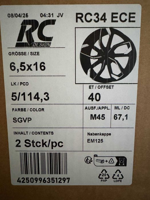 Alufelgi 5x114,3 r16 NOWE! Mitsubishi ASX Lancer Outlander Eclipse 227