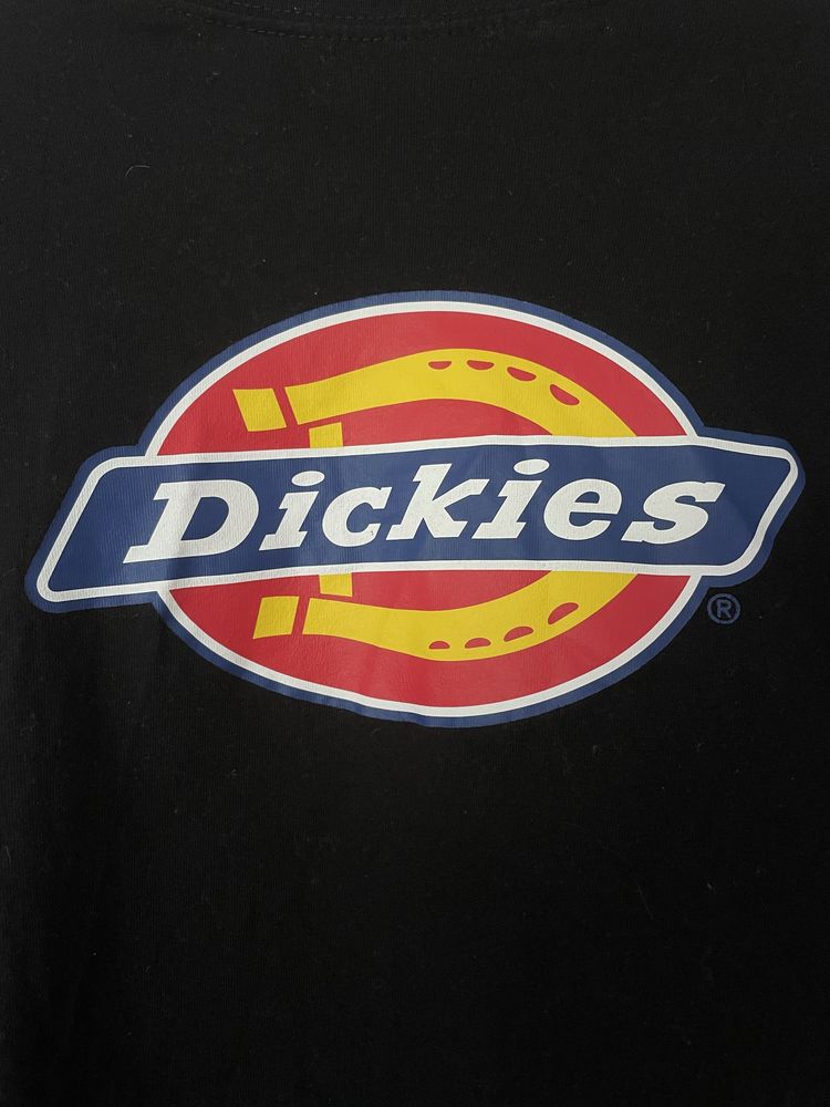 Koszulka Dickies XS czarna logowana duże logo tshirt damska viral hit