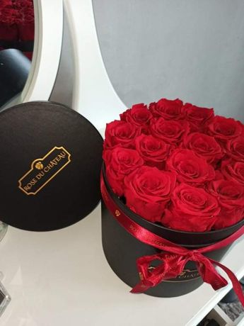 Wieczne róże, flower box, czerwone, w pudełku