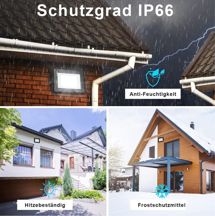 7 Focos Leds para exterior novos na caixa!