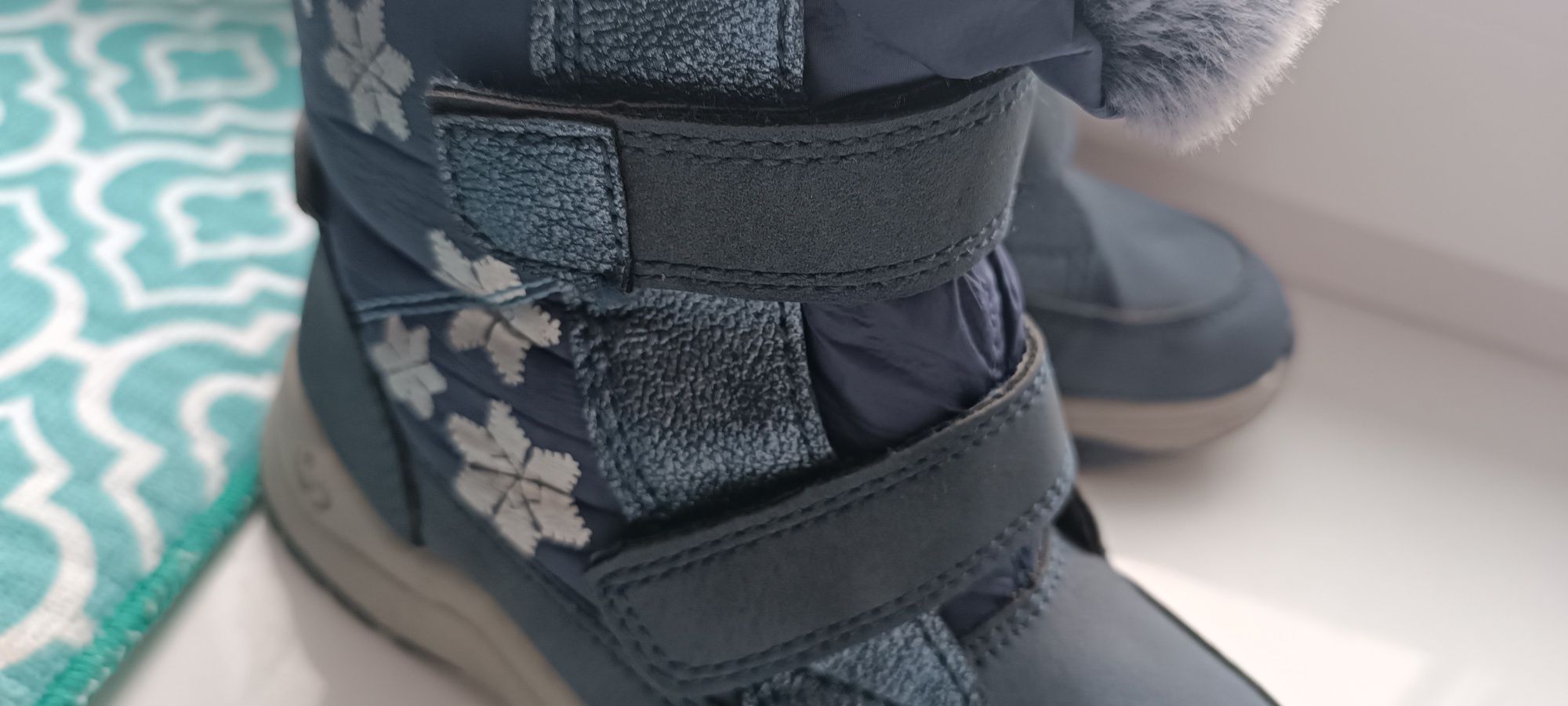 Buty zimowe, śniegowce, ocieplane,  dziewczęce