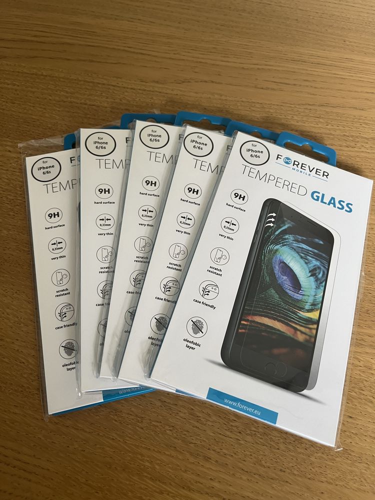 szkło hartowane 9 h iphone 6,7,8,SE  sztuk 5