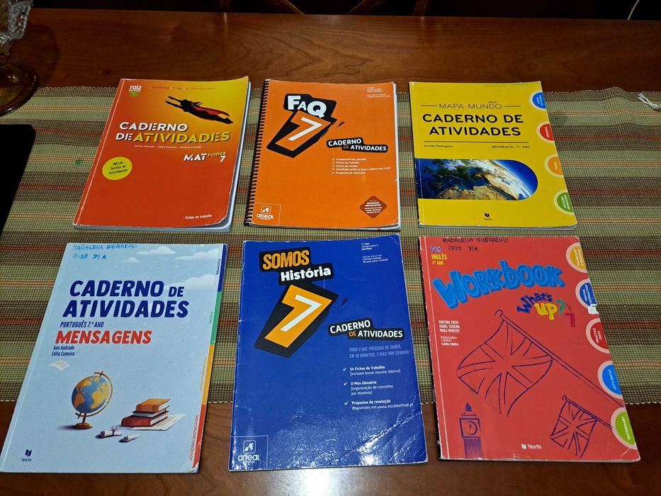 Cadernos de Actividades 7º várias disciplinas
