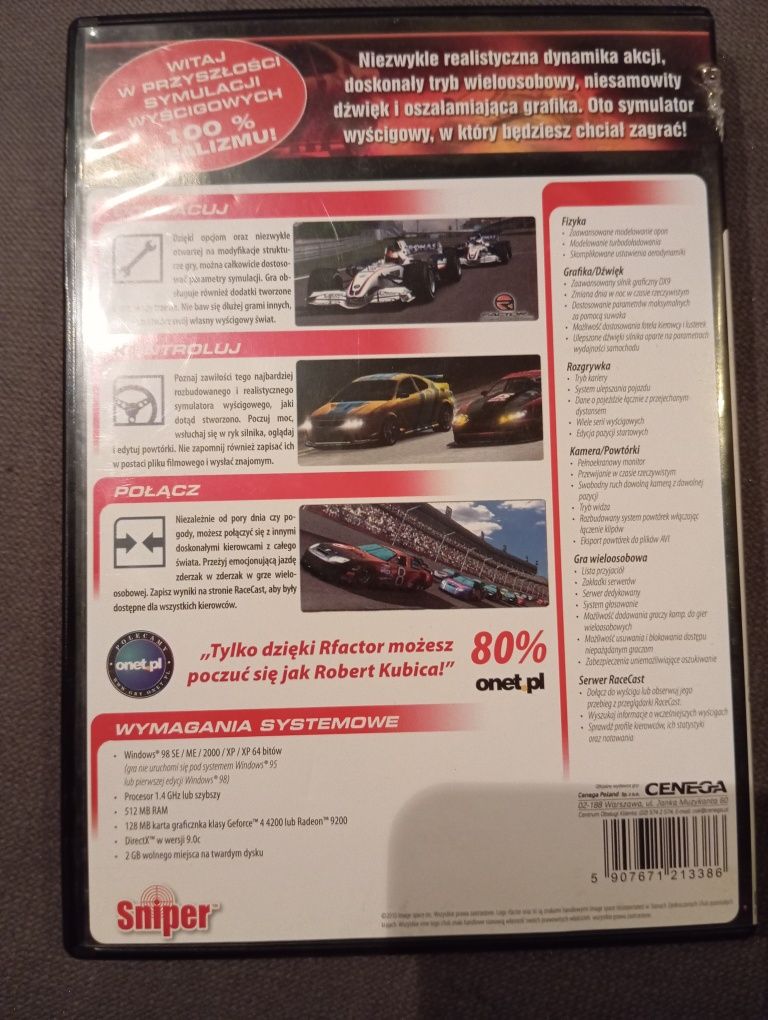 R Factor 2010 gra PC DVD-ROM Formuła 1