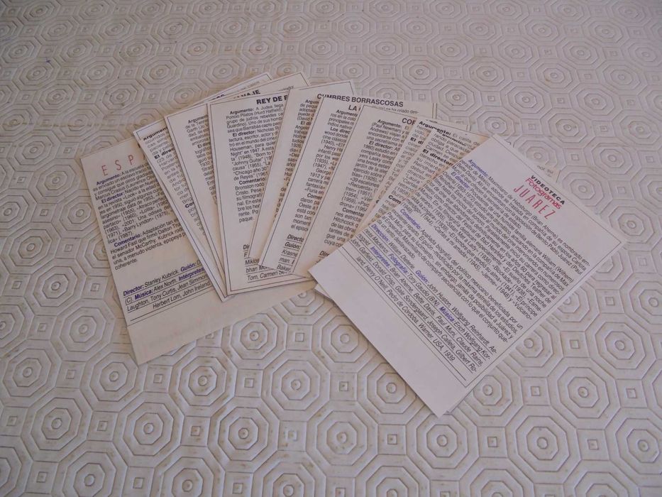 Lote de 12 panfletos de mão de cinema das décadas de 40 a 70