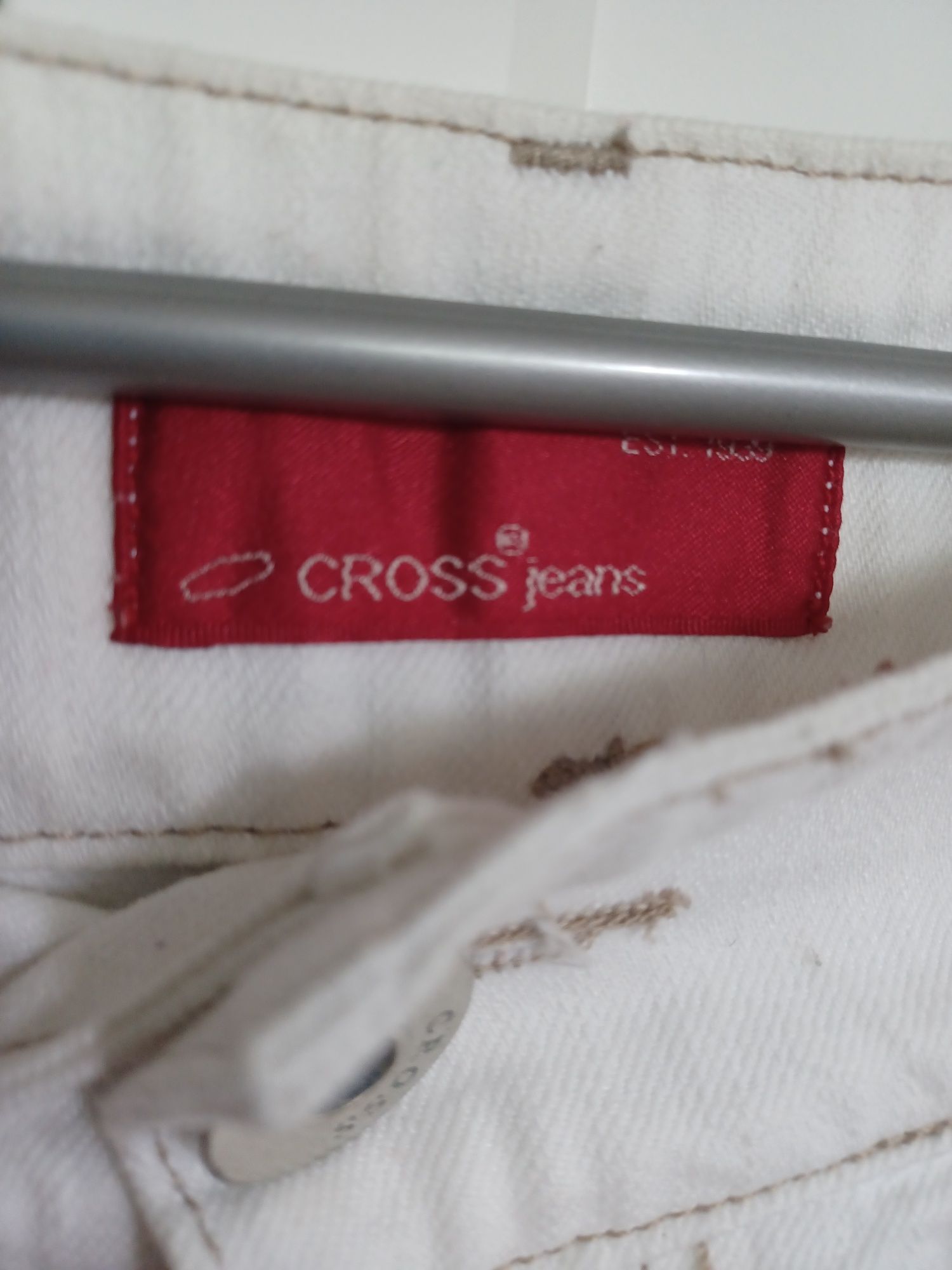 Spodnica mini dżinsowa jeansowa biała Cross