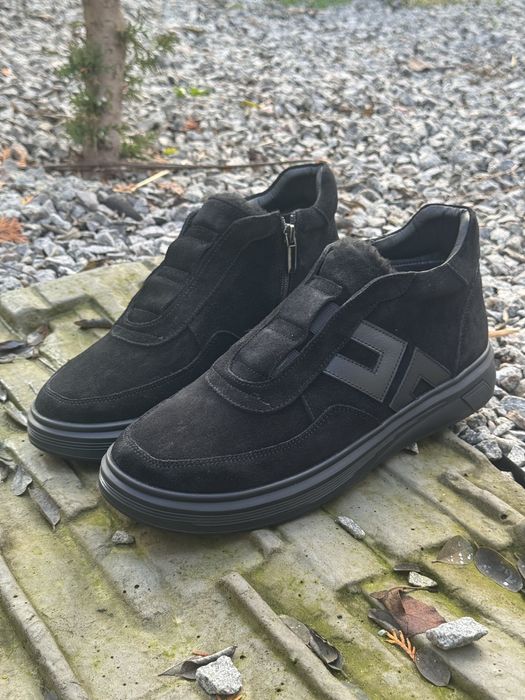 Чоловічі замшеві черевики на хутрі 42-27.5 см