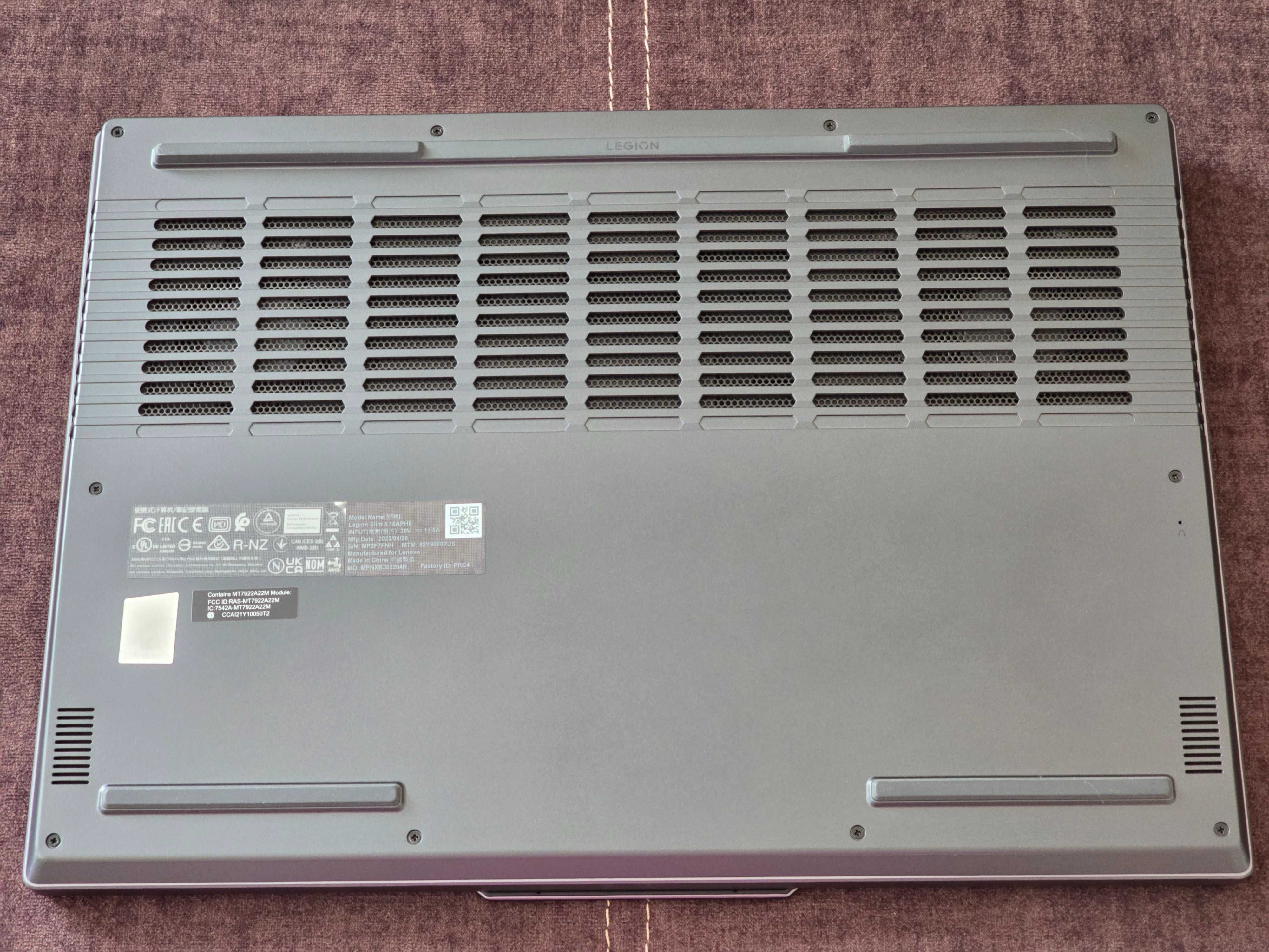 Lenovo Legion (16" 2.5K IPS 165Hz/ 7840HS/ 32DDR5/ 512 NVMe/ RTX 4060)