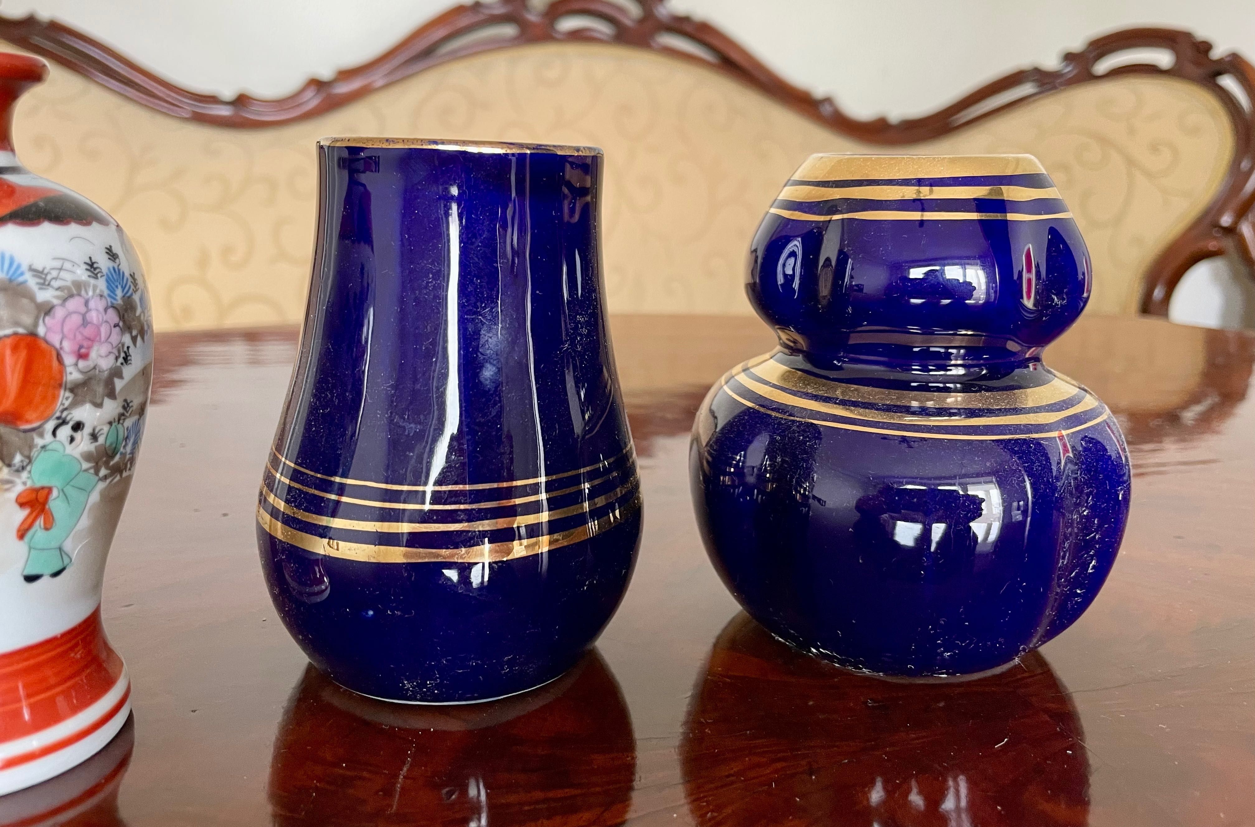 Stara porcelana Japonia, kobalt, miniatura