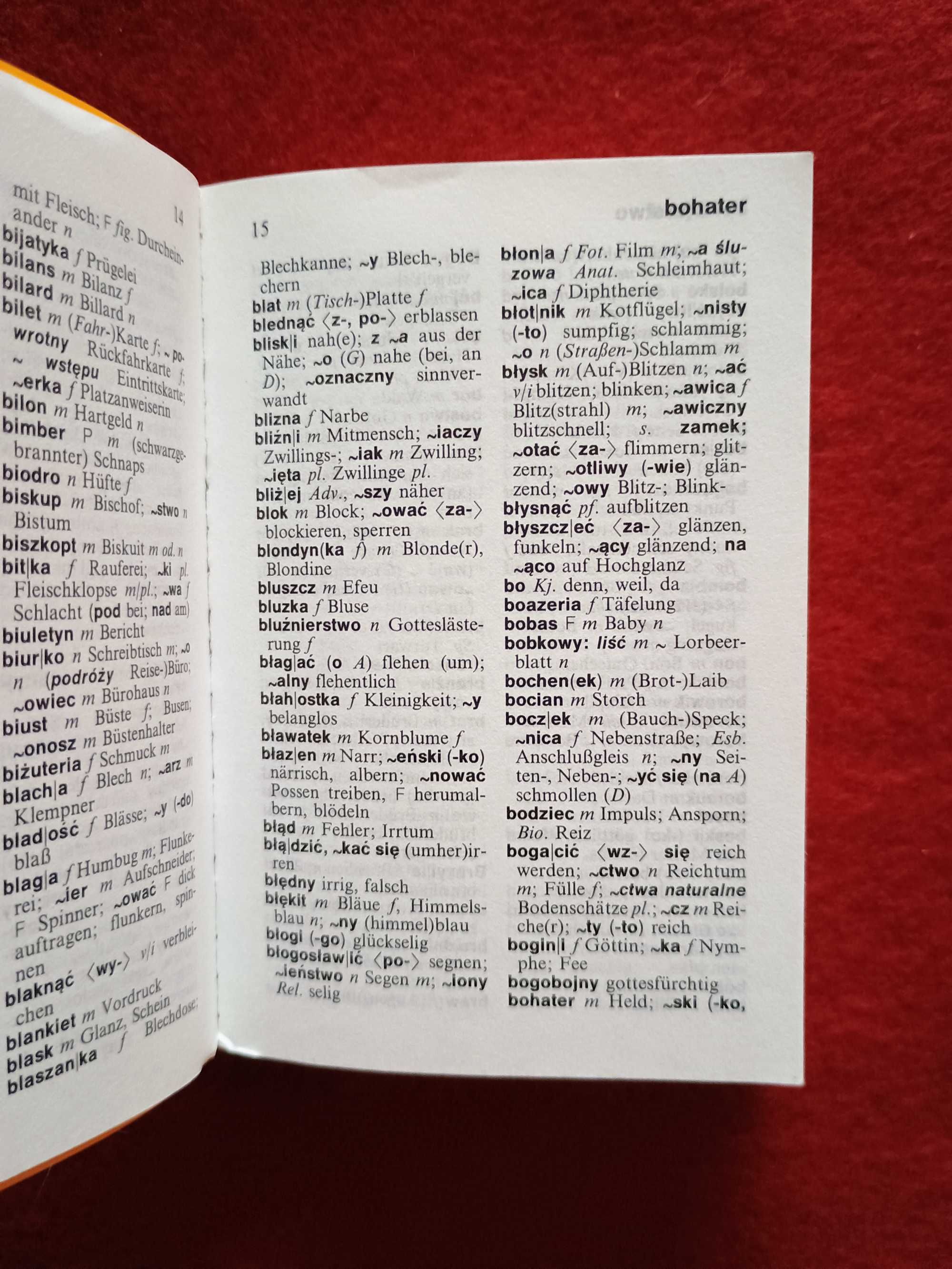 Słowniczek słownik niemiecko polski Langenscheidts Wörterbuch Deutsch