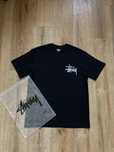 Czarna vintage koszulka z krótkim rękawkiem stussy sunset tee t-shirt
