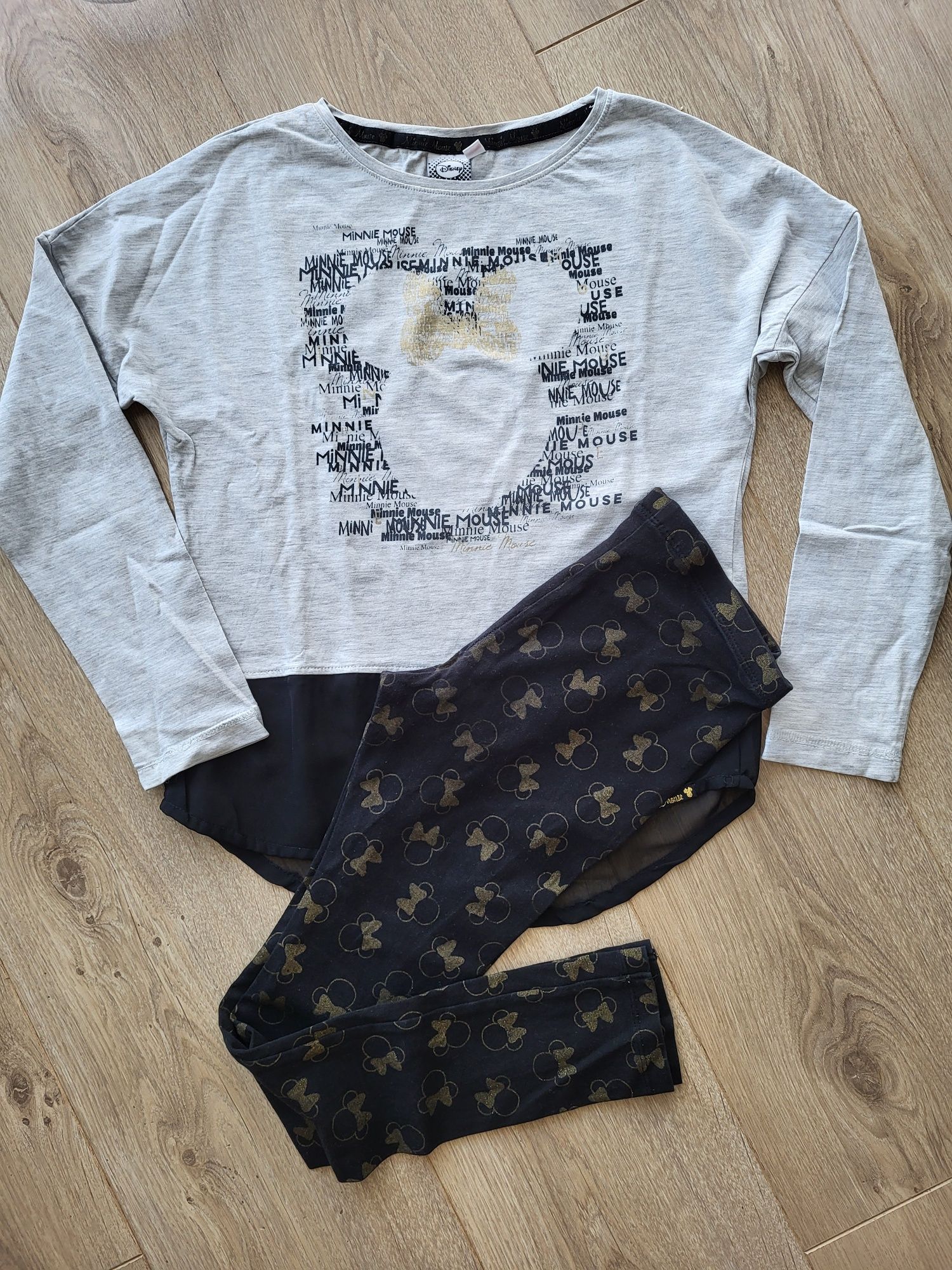 Komplet bluzka Cool Club getry H&M Myszka Minnie r. 134