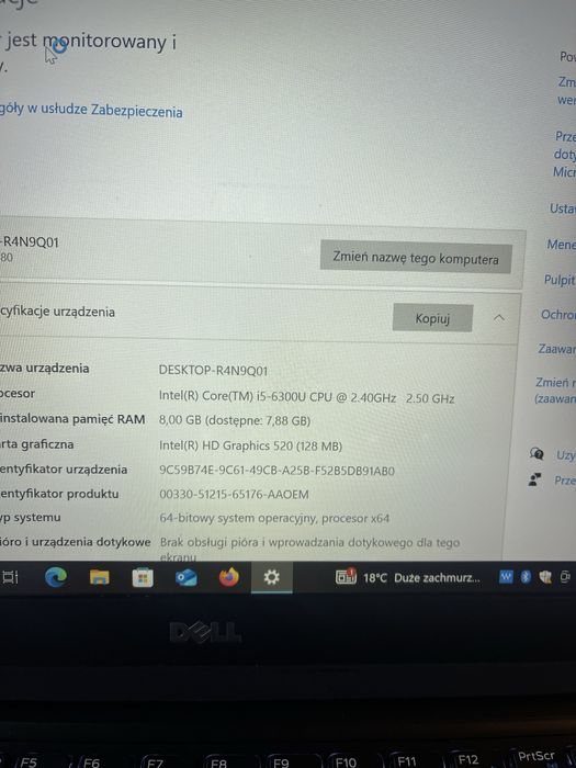 Dell latitude 5480 i5 /8 /256 ssd 14”