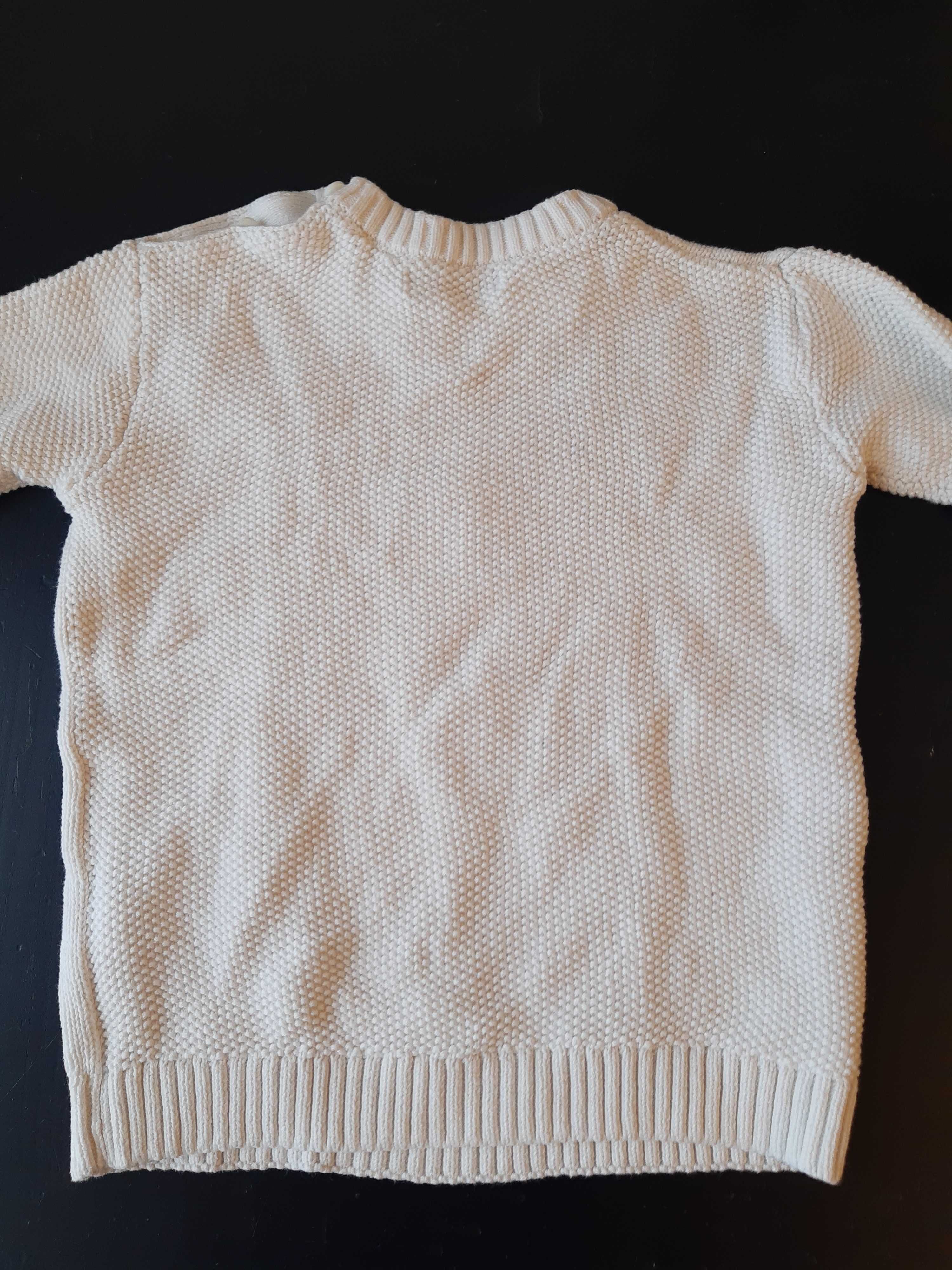 Sweter kremowy, wzór, Reserved