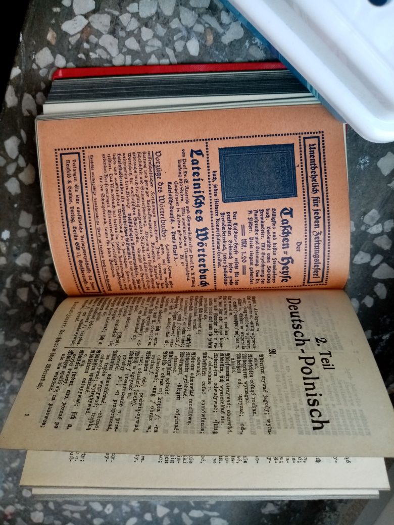 Nieużywany słownik polsko niemiecki Neufeld&Henius wyd. 1915 r. Berlin