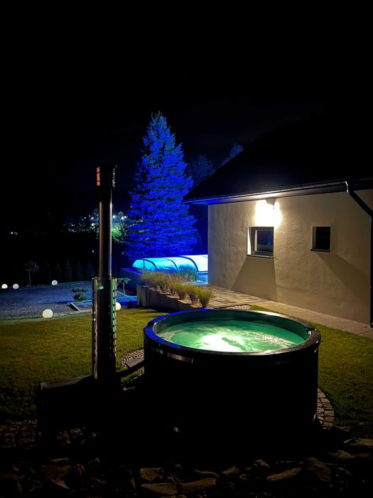 Domek na wyłączność basen,balia,jacuzzi,sauna,kominek,jezioro,wynajem