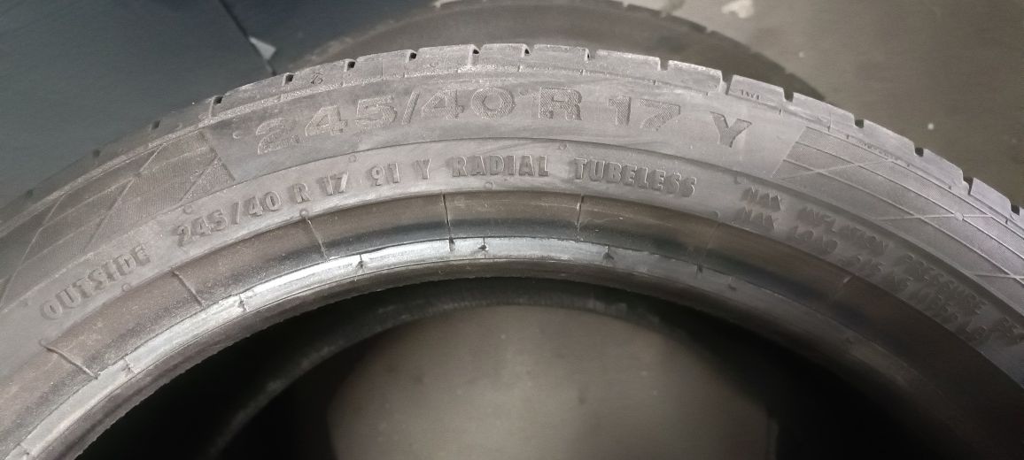 2x opony (nr.124) 245/40R17 Continental ContiSportContact5