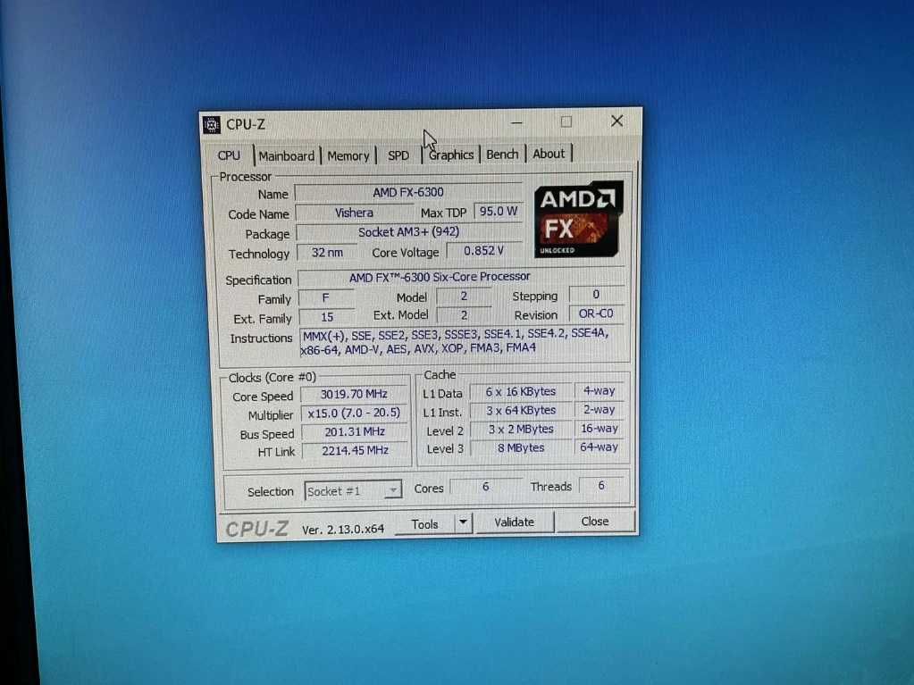 Процессор AMD FX-6300 3.50-4.10GHz/8M/2000MHz sAM3+