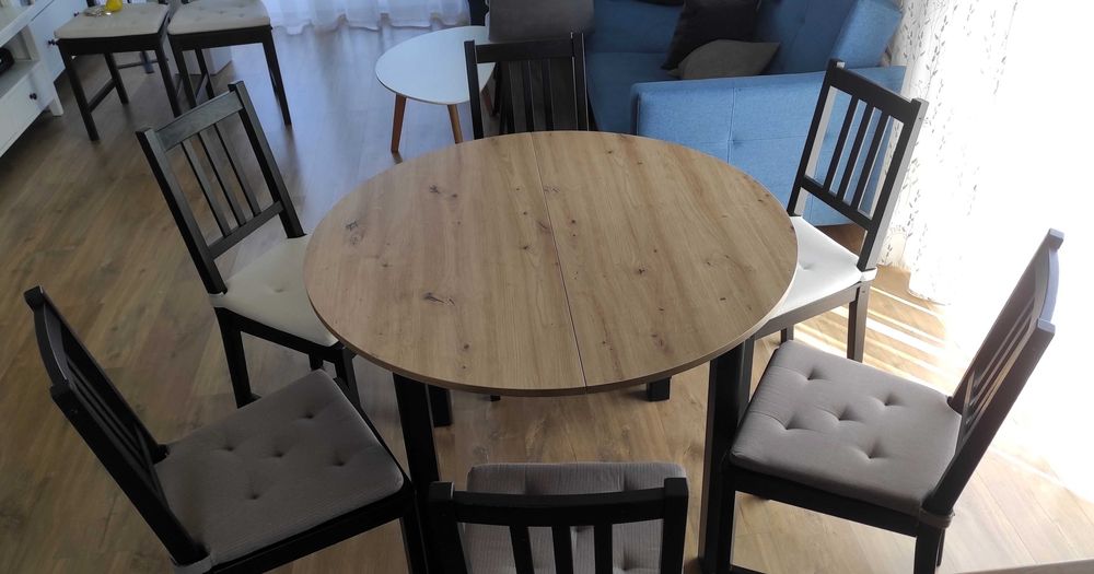 + Sprzedam: 6 sztuk krzesło STEFAN IKEA - Czarny, Lita Sosna
